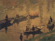 Anglers on the Seine at Poissy Claude Monet